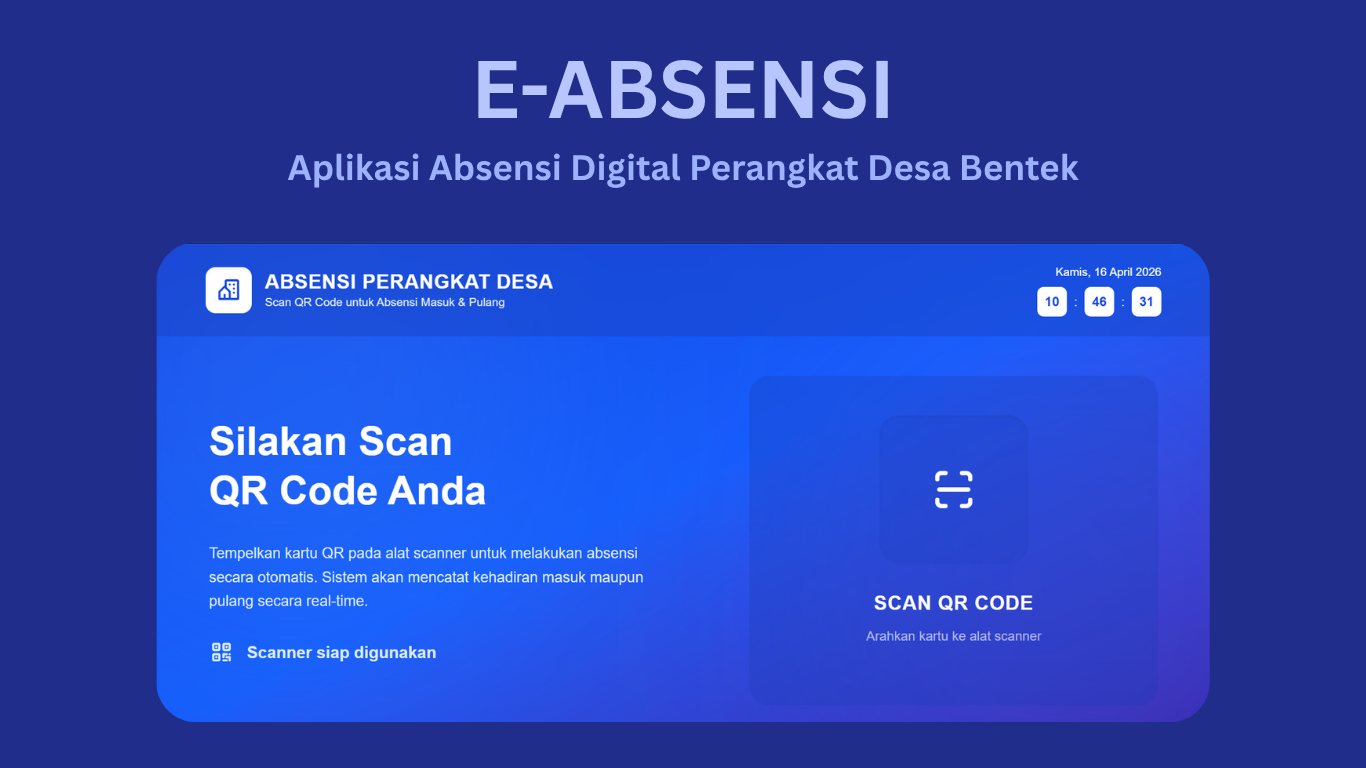 Aplikasi E-Absensi berbasis web yang dibangun dengan Laravel dan Tailwind